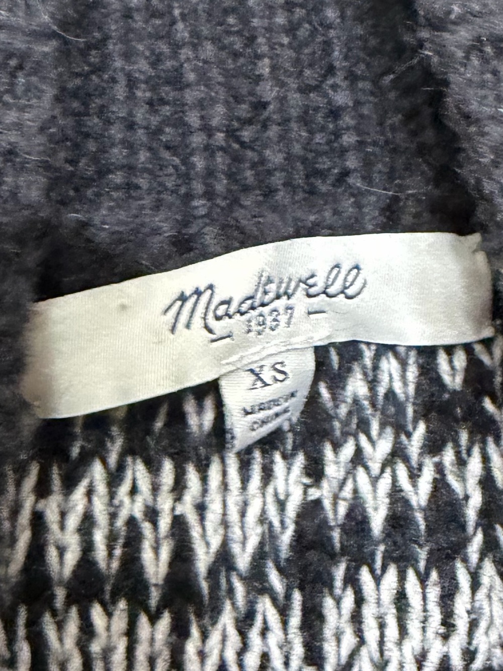 Madewell Tribal Alpaca Wool Sweater Vest Fair Isle Turtle Neck Size XS - Picture 8 of 11